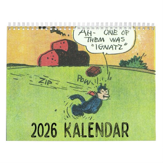 Klassieke Kartoon Kat 2026 Kalender (Hoes)