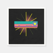 Klassieke kasse van kleurrijke VHS Player Machine Servet (Voorkant)