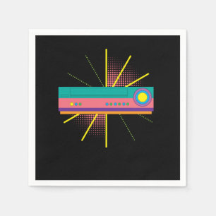 Klassieke kasse van kleurrijke VHS Player Machine  Servet