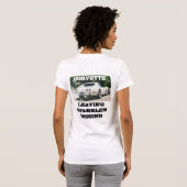 Klassieke kast 1975 White Corvette Stingray T-shirt (Achterkant volledig)