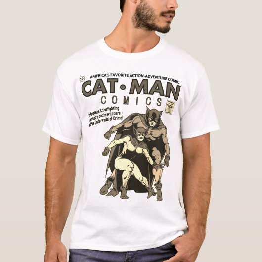 Klassieke Kat-Man strips T-shirt (Voorkant)