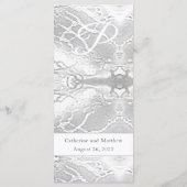 Klassieke katholieke monogrammed Wedding Menu (Achterkant)