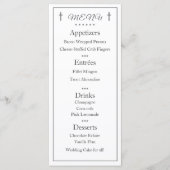 Klassieke katholieke monogrammed Wedding Menu (Voorkant)