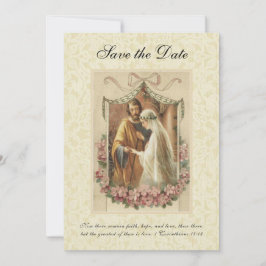 Klassieke Katholieke Trouw Bloesem Religieus Save The Date
