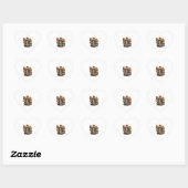 Klassieke Katte-elegantie Hart Sticker (Vel)