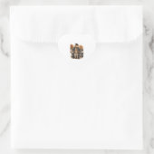 Klassieke Katte-elegantie Hart Sticker (Tas)
