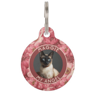 Klassieke Kattenliefhebber Cadeau Anemoon Bloemen Huisdierpenning