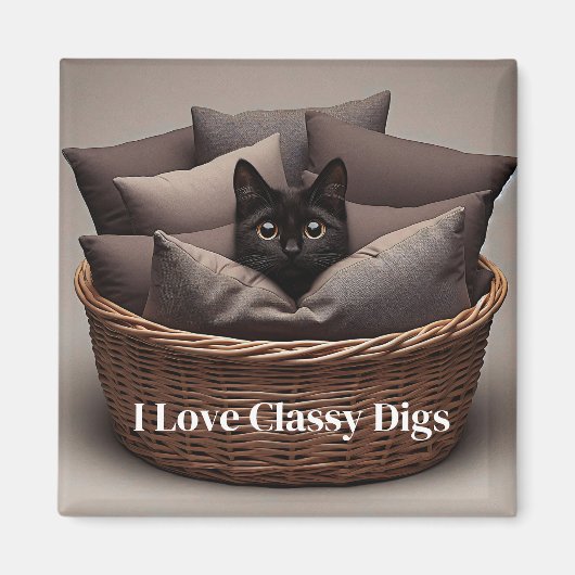 Klassieke kattenmagneet magneet (Voorkant)