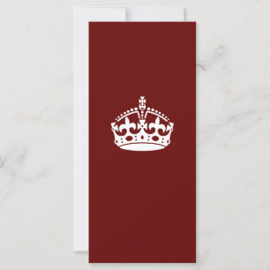 Klassieke Keep Calm Crown op Bourgogne Red