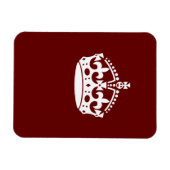 Klassieke Keep Calm Kroon op bordeauxrood Magneet (Horizontaal)