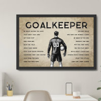 Klassieke keeper voetbal motivatie muurkunst