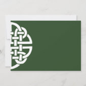 Klassieke Keltische Knoop Groen Handfasting Save The Date (Achterkant)