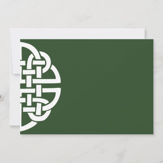 Klassieke Keltische Knoop Groen Handfasting Save The Date (Achterkant)