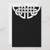 Klassieke Keltische Knoop Zwart & Wit Handfasting Kaart (Achterkant)