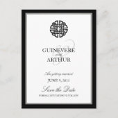 Klassieke Keltische Love Knot Wedding Save the Dat Aankondigingskaart (Voorkant)