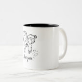 Klassieke keramische Mok, elegant en dagelijks onm Tweekleurige Koffiemok (Voorkant rechts)