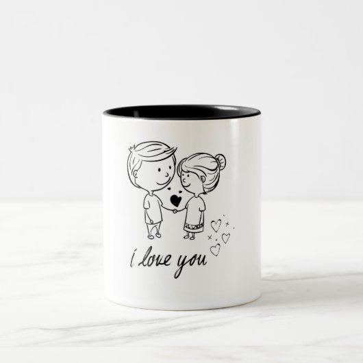 Klassieke keramische Mok, elegant en dagelijks onm Tweekleurige Koffiemok (Center)