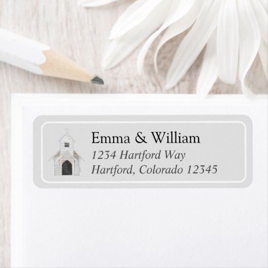 Klassieke Kerk Adresetiketten Etiket (Insitu)