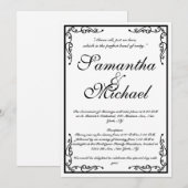 Klassieke Kerk Bruiloft Kaart (Voorkant / Achterkant)