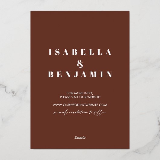 Klassieke Kerk Religieuze Bruiloft Save The Date Folie Uitnodiging (Achterkant)