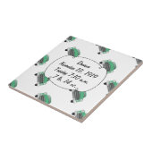 Klassieke kerkfornuis voor jongens Sweet Green Ret Tegeltje (Zijkant)