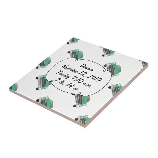 Klassieke kerkfornuis voor jongens Sweet Green Ret Tegeltje (Zijkant)