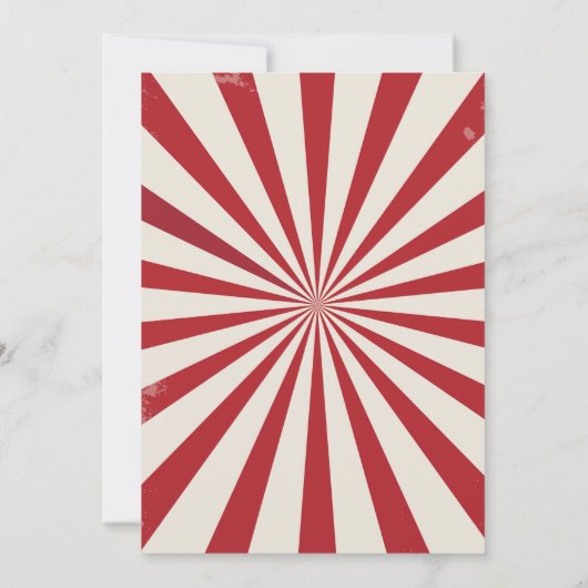 Klassieke kermis verjaardagsfeest uitnodigingen (Achterkant)