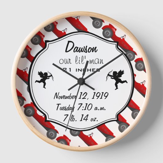 Klassieke kernen dozen met zoete rode rugro-auto (Voorkant)