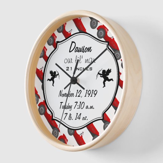 Klassieke kernen dozen met zoete rode rugro-auto (Hoek)