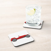 Klassieke kernen dozen met zoete rode rugro-auto bier onderzetter (Rechterzijde)
