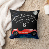 Klassieke kernen dozen met zoete rode rugro-auto kussen (Deken)