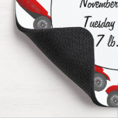 Klassieke kernen dozen met zoete rode rugro-auto muismat (Hoek)