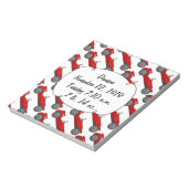 Klassieke kernen dozen met zoete rode rugro-auto notitieblok (Linkerzijde)