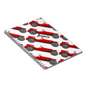 Klassieke kernen dozen met zoete rode rugro-auto notitieboek (Rechterzijde)