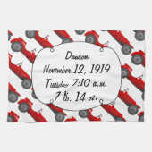 Klassieke kernen dozen met zoete rode rugro-auto theedoek (Horizontaal)