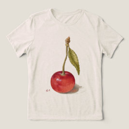 Klassieke Kers Illustratie Grafisch Tri-Blend Shirt