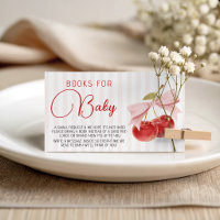 Klassieke Kersen Baby Shower Boekverzoek