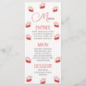 Klassieke Kersen Baby Shower Menukaart (Voorkant)