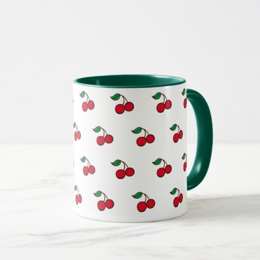 Klassieke Kersen Koffiemok Mok (Voorkant rechts)