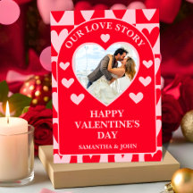 Klassieke Kersenrode Harten Valentijnsdag Cadeaufo