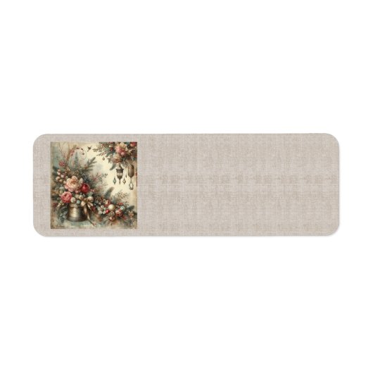 Klassieke kerst Adresetiketten Etiket (Voorkant)