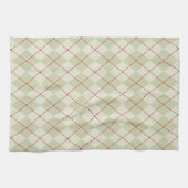 Klassieke Kerst Argyle Keukenhanddoek Cadeau (Horizontaal)