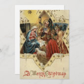 Klassieke Kerst Baby Jezus Feestdagenkaart (Voorkant / Achterkant)