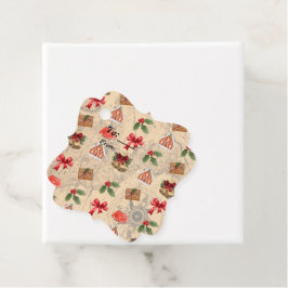 Klassieke kerst bedankjes labels