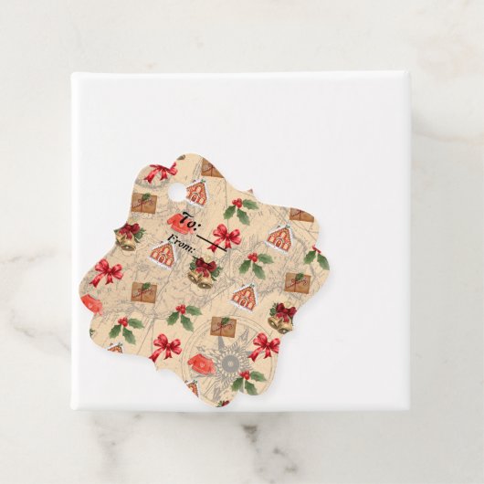 Klassieke kerst bedankjes labels (In situ)