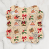 Klassieke kerst bedankjes labels (Voorkant)