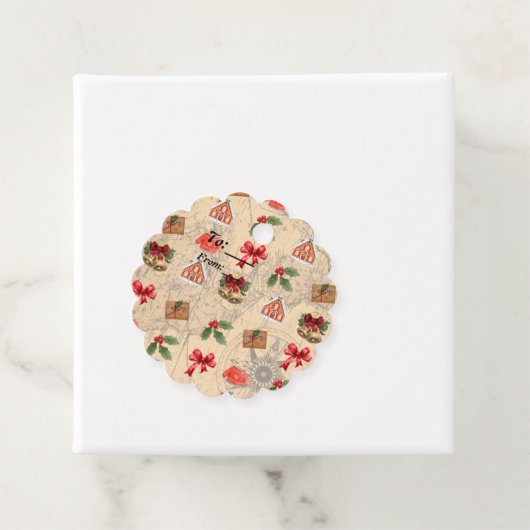 Klassieke kerst bedankjes labels (In situ)