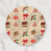 Klassieke kerst bedankjes labels (Achterkant)