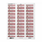 Klassieke Kerst Bloemen Crest Monogram Bruiloft Etiket (Full Sheet)