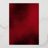 Klassieke Kerst Bloemen Crest Monogram Bruiloft Folie Uitnodiging (Achterkant)